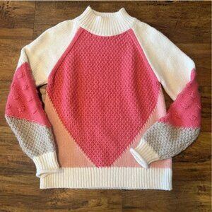 LOFT Pink Sweater Valentines Size Small